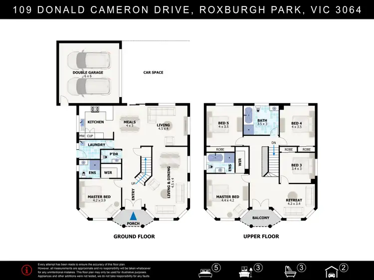 Floorplan of Homely house listing, 109 Donald Cameron Drive, Roxburgh Park VIC 3064