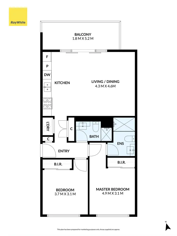 Floorplan of Homely unit listing, 316/15 Pascoe Street, Pascoe Vale VIC 3044