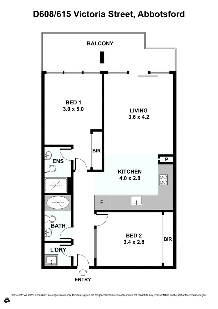Floorplan of Homely apartment listing, 608D/615 Victoria Street, Abbotsford VIC 3067