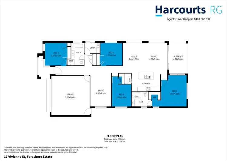 Floorplan of Homely house listing, 17 Vivienne Crescent, Coomera QLD 4209