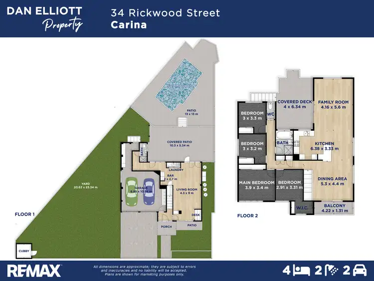 Floorplan of Homely house listing, 34 Rickwood Street, Carina QLD 4152