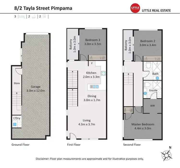Floorplan of Homely townhouse listing, 8/2 Tayla Street, Pimpama QLD 4209