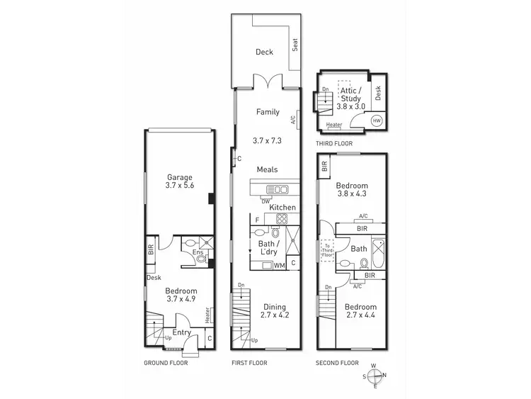 Floorplan of Homely townhouse listing, 1/200 Noone Street, Clifton Hill VIC 3068