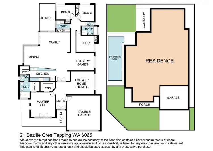 Floorplan of Homely house listing, 21 Bazille Crescent, Tapping WA 6065