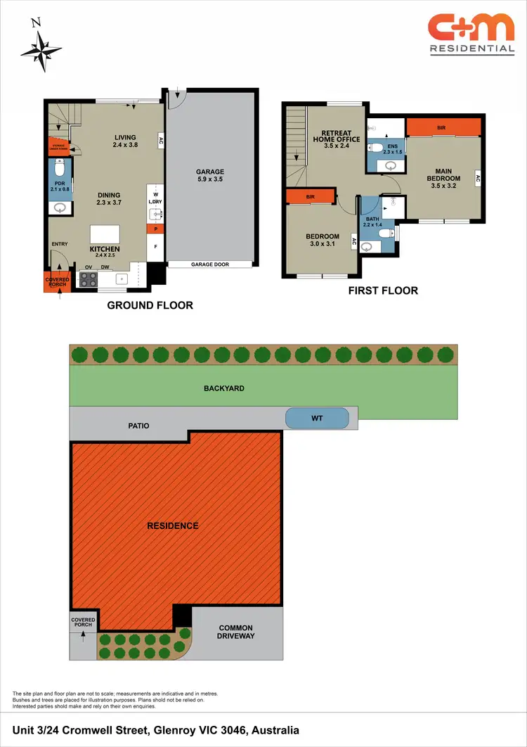 Floorplan of Homely townhouse listing, 3/24 Cromwell Street, Glenroy VIC 3046