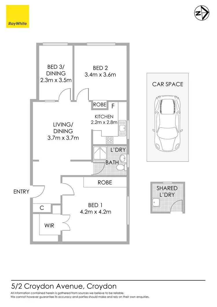 Floorplan of Homely apartment listing, 5/2 Croydon Avenue, Croydon NSW 2132