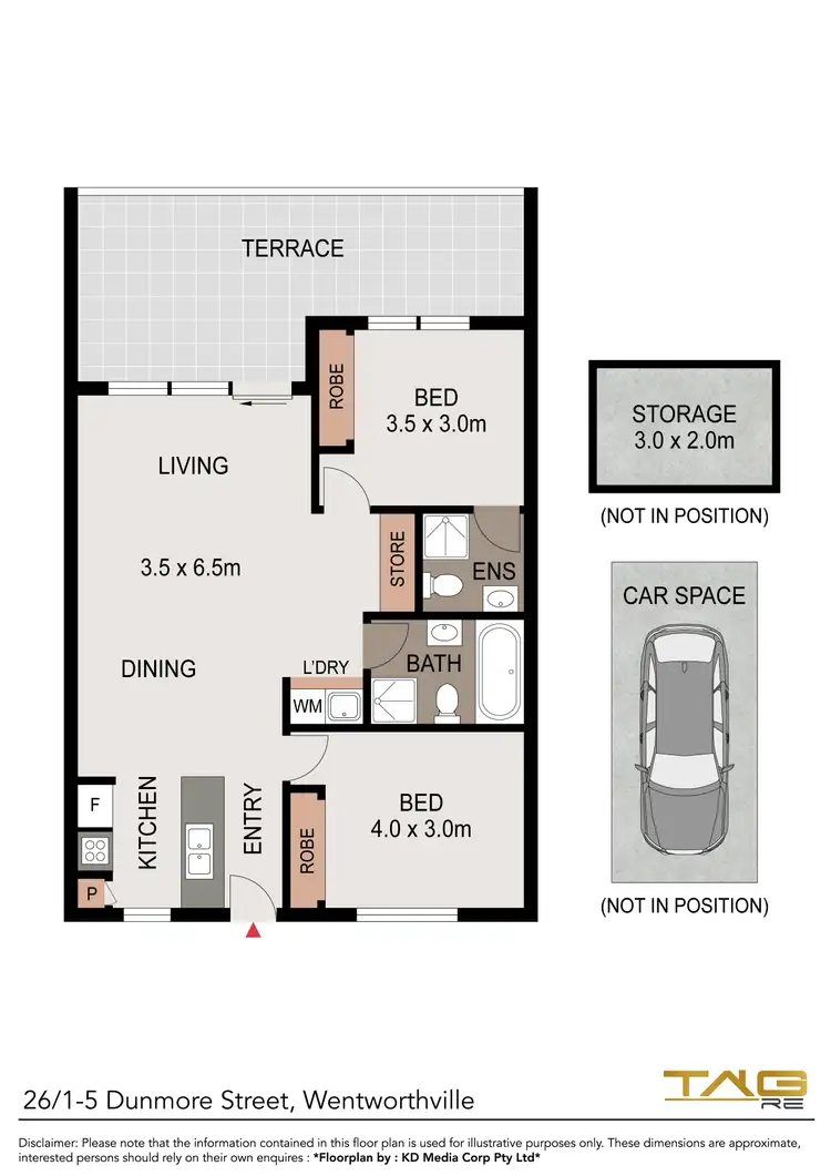 Floorplan of Homely apartment listing, 26/1-5 Dunmore Street, Wentworthville NSW 2145