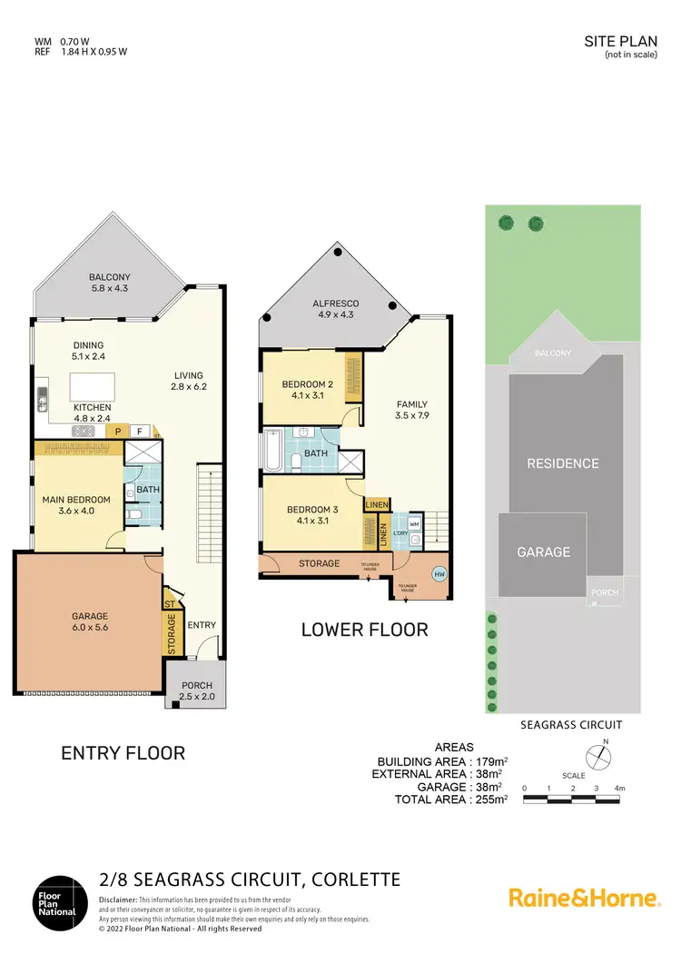 Floorplan of Homely semi-detached listing, 2/8 Seagrass Circuit, Corlette NSW 2315