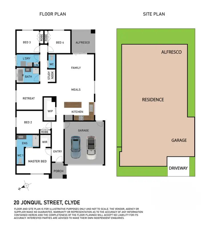 Floorplan of Homely house listing, 20 Jonquil Street, Clyde VIC 3978