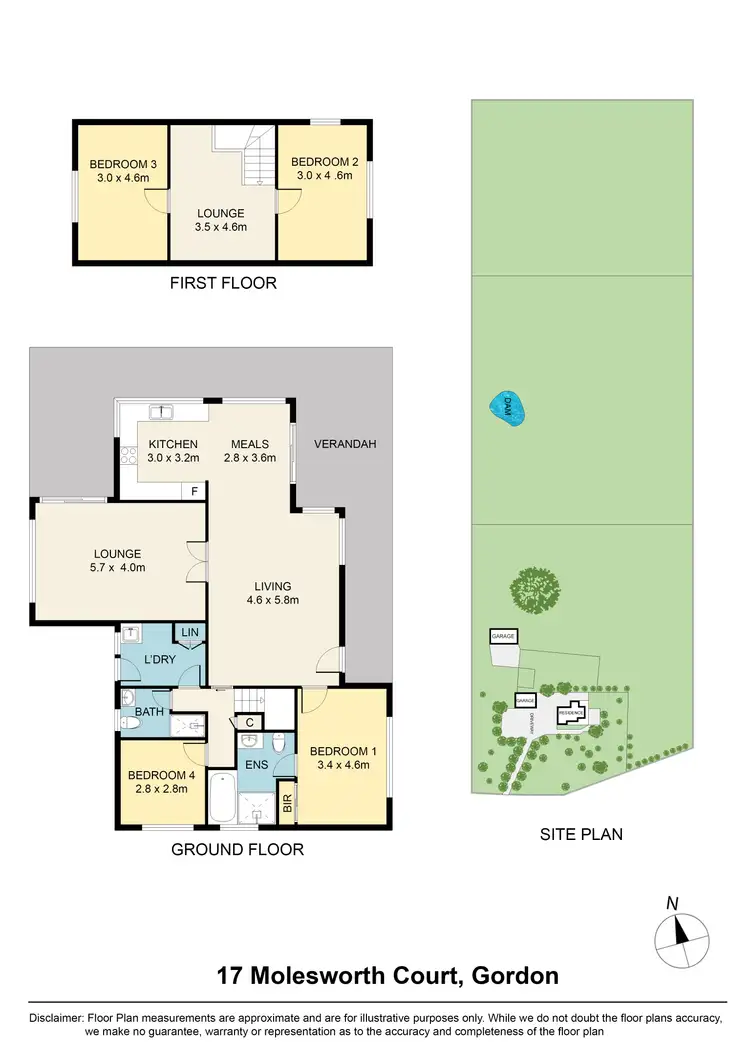 Floorplan of Homely house listing, 17 Molesworth Court, Gordon VIC 3345