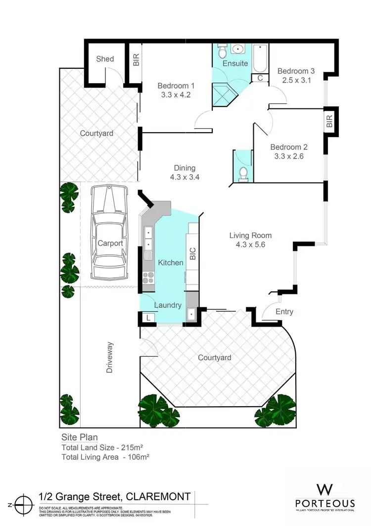 Floorplan of Homely house listing, 1/2 Grange Street, Claremont WA 6010