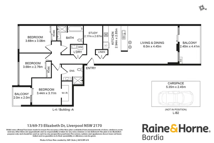Floorplan of Homely apartment listing, 13/69-73 Elizabeth Drive, Liverpool NSW 2170