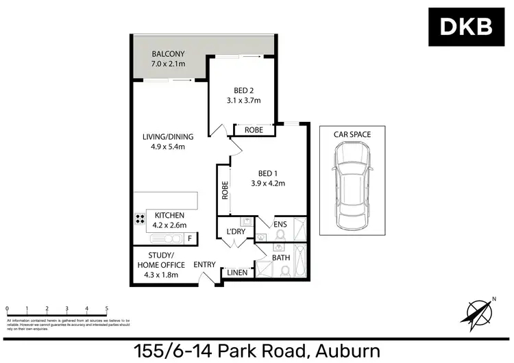Floorplan of Homely apartment listing, 155/6-14 Park Road, Auburn NSW 2144