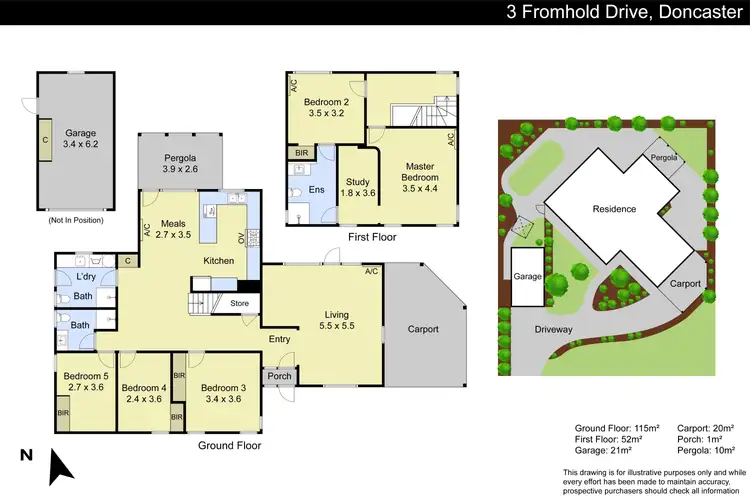 Floorplan of Homely house listing, 3 Fromhold Drive, Doncaster VIC 3108