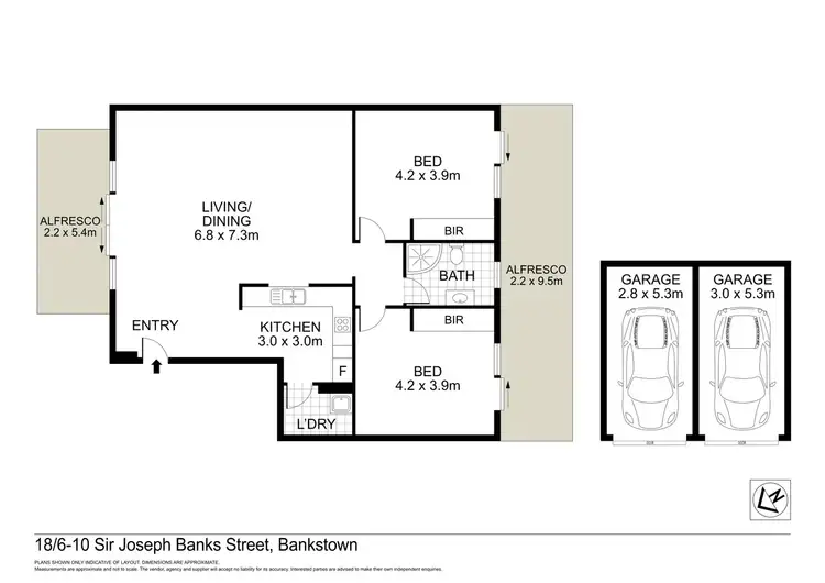 Floorplan of Homely apartment listing, 18/6 Sir Joseph Banks Street, Bankstown NSW 2200