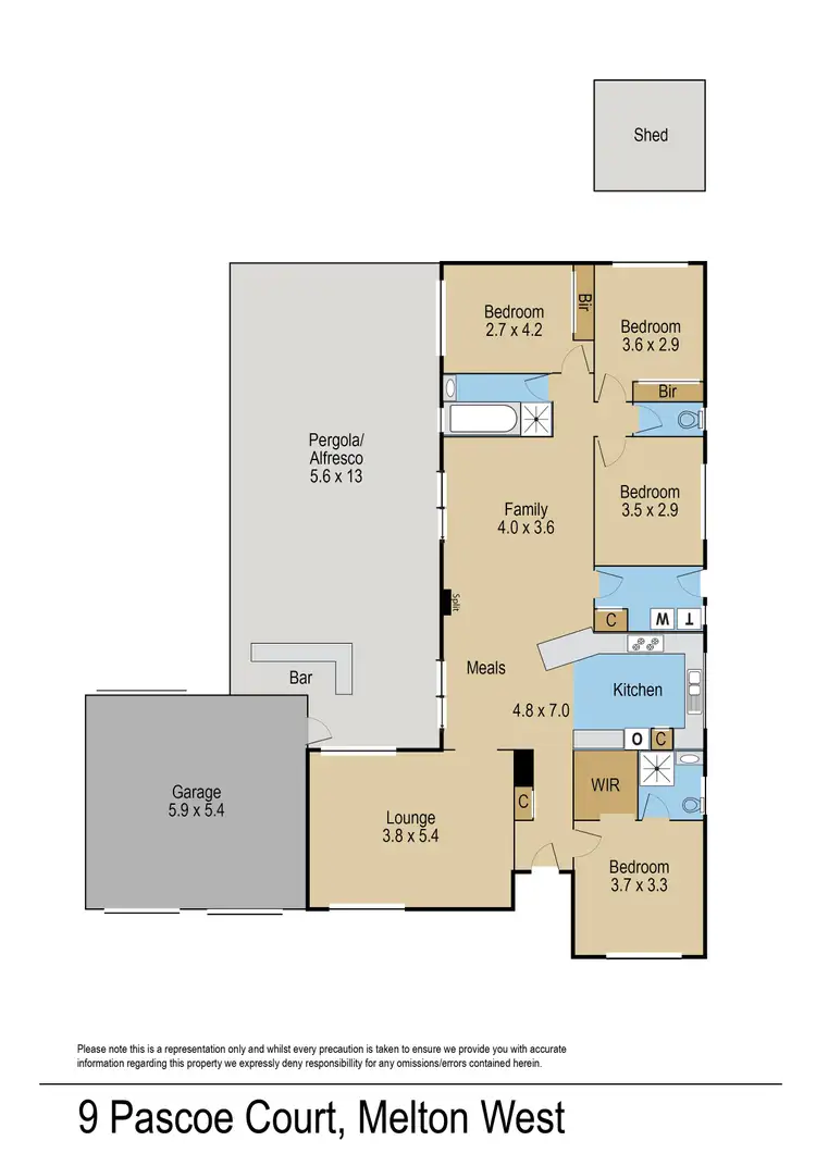 Floorplan of Homely house listing, 9 Pascoe Court, Melton West VIC 3337