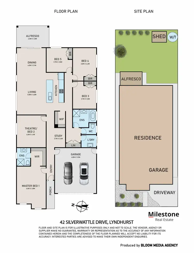 Floorplan of Homely house listing, 42 Silverwattle Drive, Lyndhurst VIC 3975
