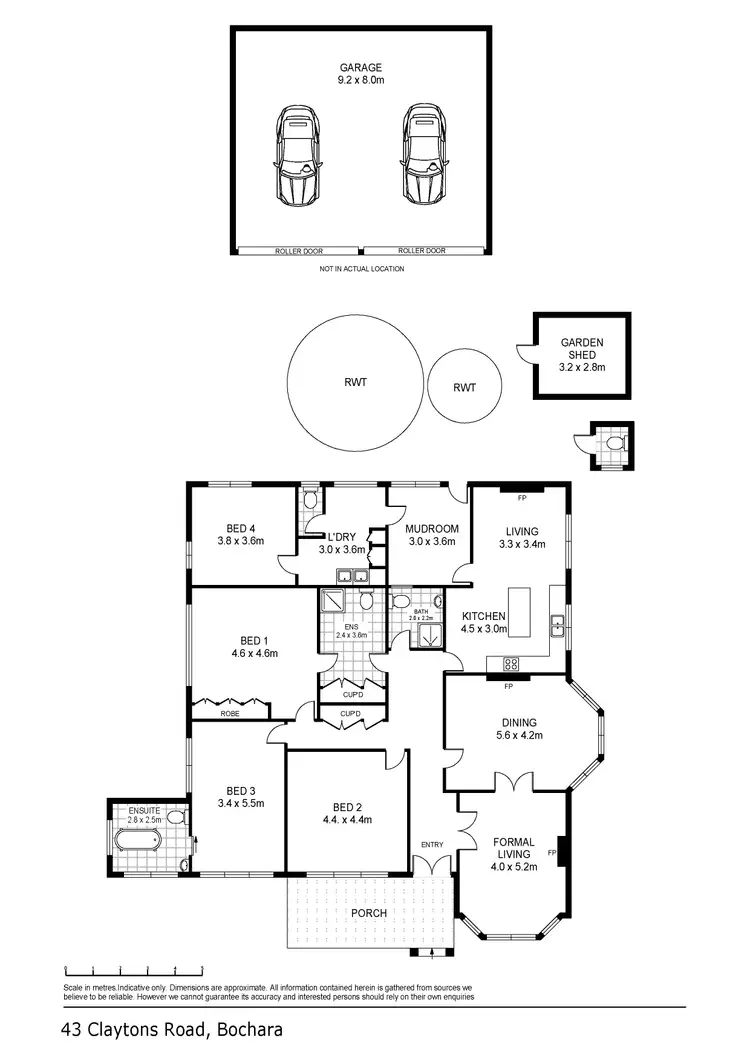 Floorplan of Homely rural property listing, 43 Claytons Road, Bochara VIC 3301