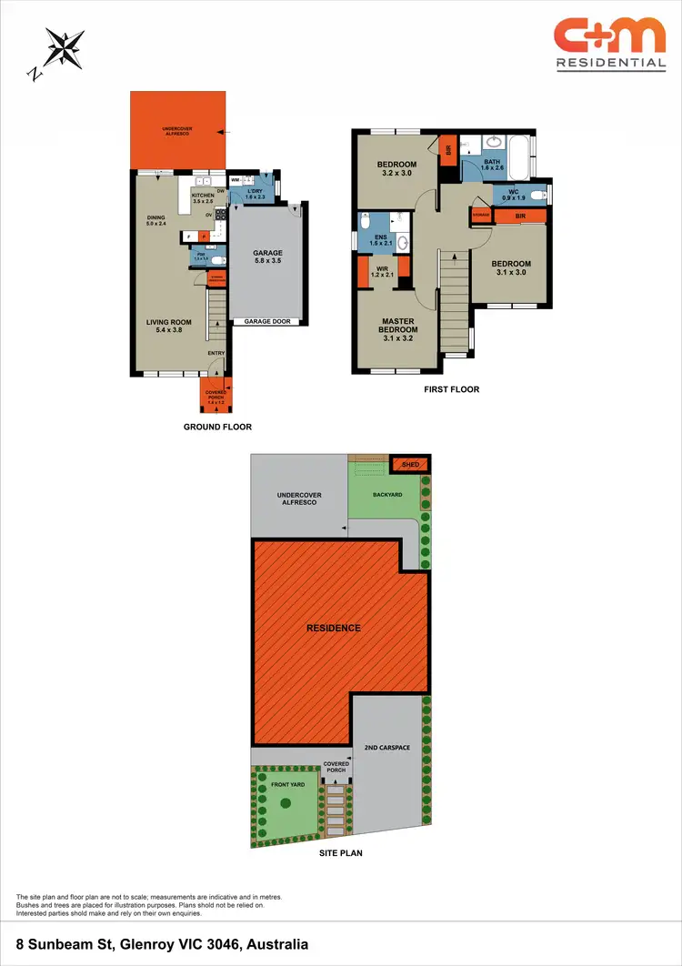 Floorplan of Homely townhouse listing, 8 Sunbeam Street, Glenroy VIC 3046