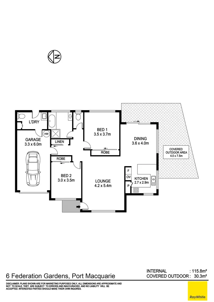 Floorplan of Homely villa listing, 6 Federation Gardens, Port Macquarie NSW 2444