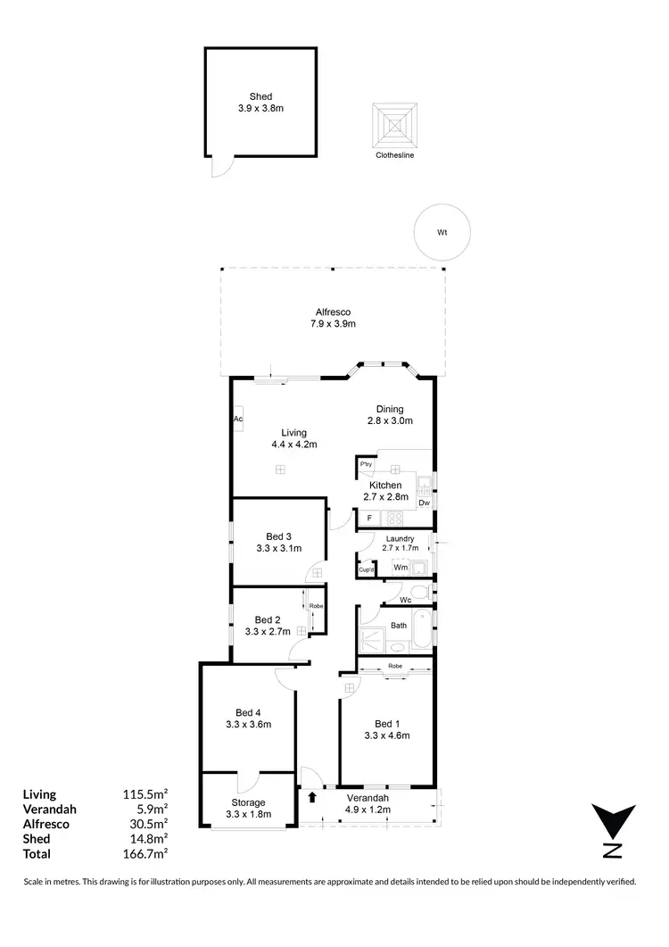 Floorplan of Homely house listing, 19 Raffen Court, Pooraka SA 5095