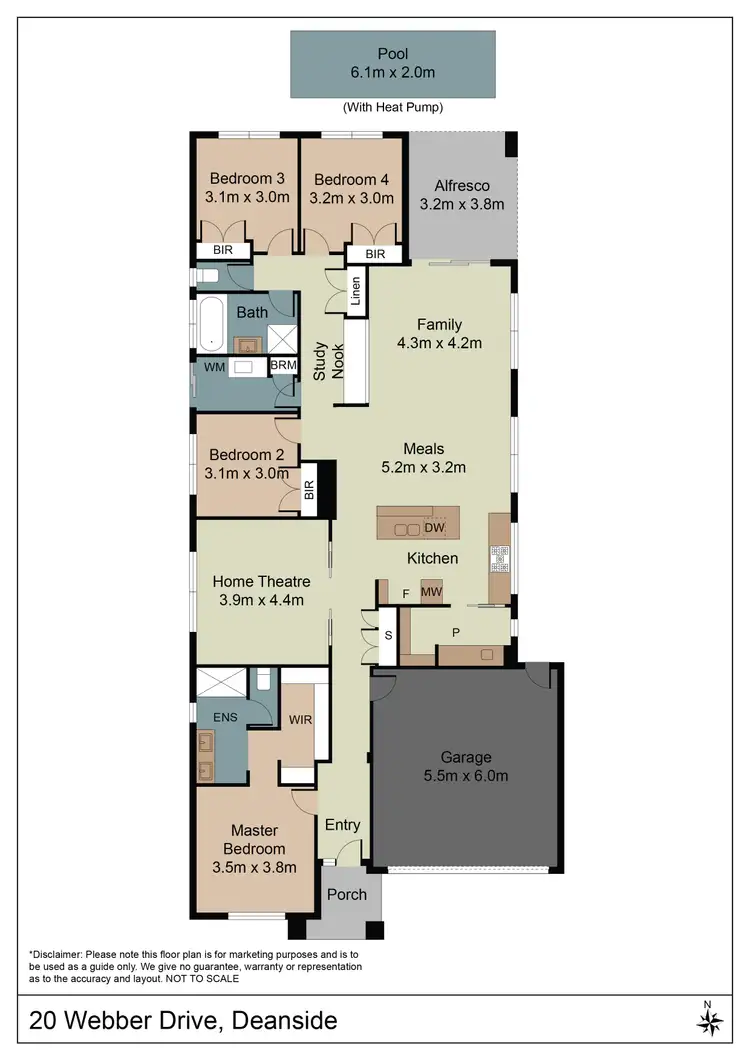 Floorplan of Homely other listing, 20 Webber Drive, Deanside VIC 3336