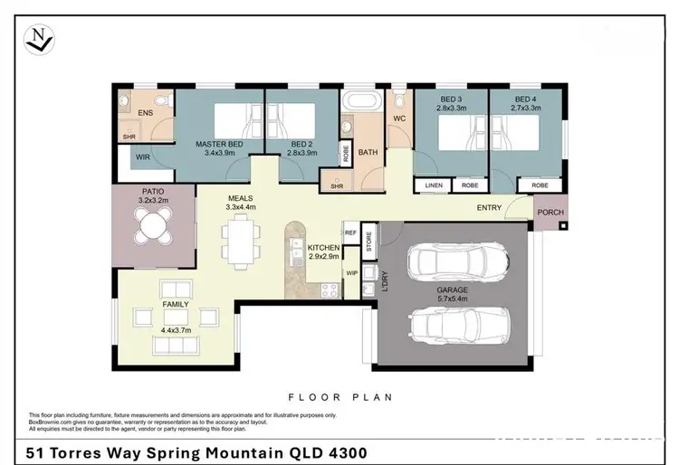 Floorplan of Homely house listing, 51 Torres Way, Spring Mountain QLD 4300