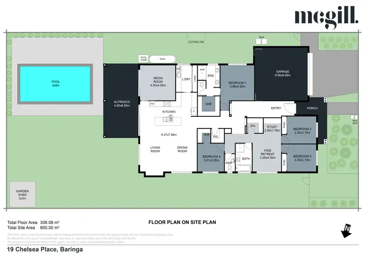 Floorplan of Homely house listing, 19 Chelsea Place, Baringa QLD 4551