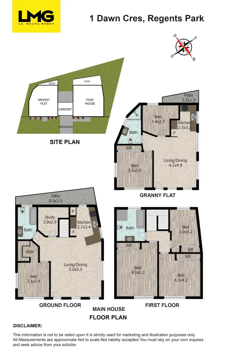 Floorplan of Homely other listing, 1 Dawn Crescent, Regents Park NSW 2143