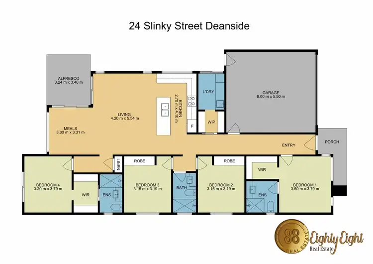 Floorplan of Homely house listing, 24 Slinky Street, Deanside VIC 3336