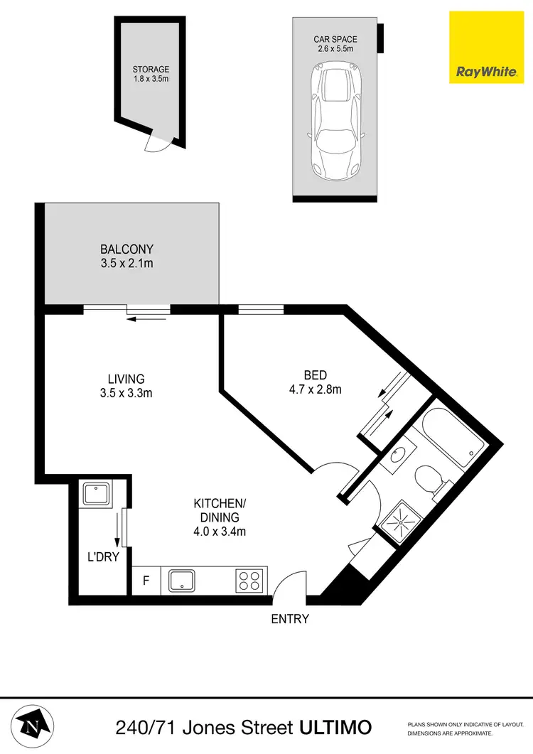 Floorplan of Homely apartment listing, 240/71 Jones Street, Ultimo NSW 2007