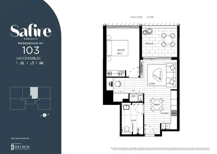 Floorplan of Homely unit listing, 103/38 Clelland Lane, Ramsgate NSW 2217