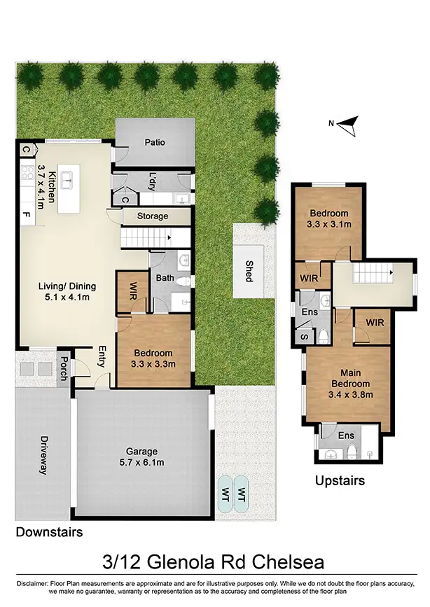 Floorplan of Homely townhouse listing, 3/12 Glenola Road, Chelsea VIC 3196