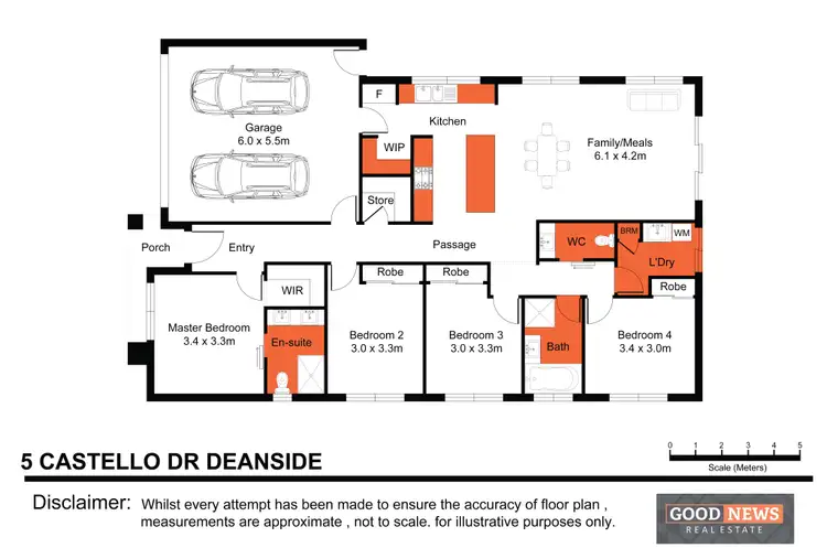 Floorplan of Homely house listing, 5 Castello Drive, Deanside VIC 3336