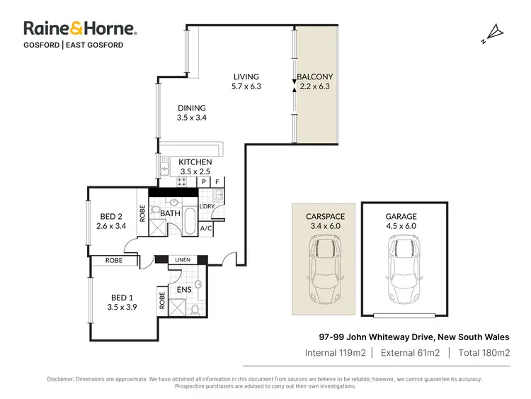 Floorplan of Homely unit listing, 805/97-99 John Whiteway Drive, Gosford NSW 2250