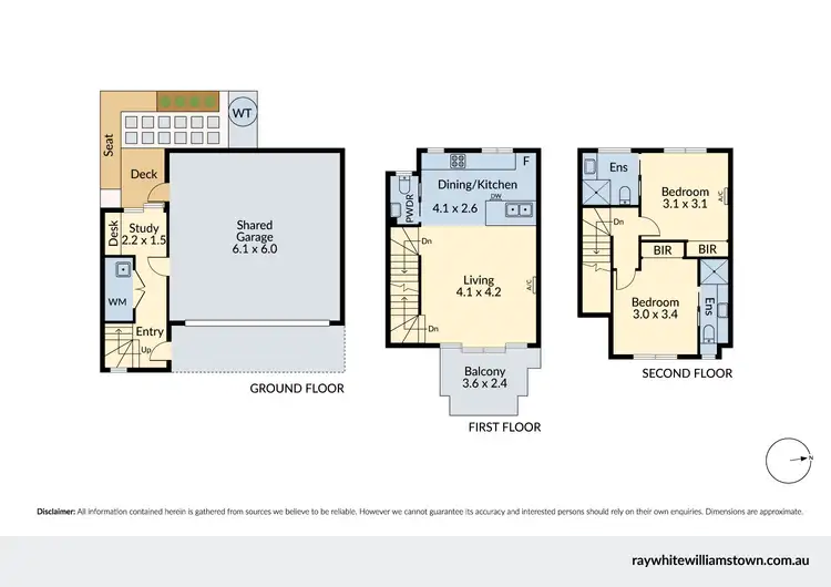 Floorplan of Homely townhouse listing, 3/9 Beaumont Parade, West Footscray VIC 3012