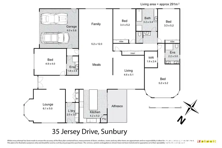Floorplan of Homely house listing, 35 Jersey Drive, Sunbury VIC 3429