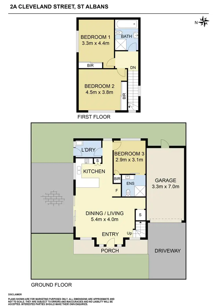 Floorplan of Homely townhouse listing, 2A Cleveland Street, St Albans VIC 3021
