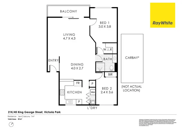 Floorplan of Homely house listing, 21K/45 King George Street, Victoria Park WA 6100