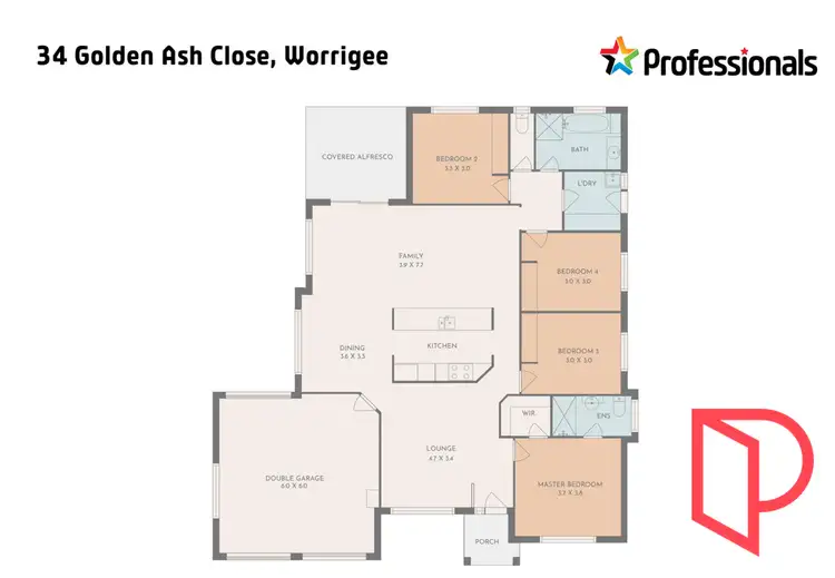 Floorplan of Homely house listing, 34 Golden Ash Close, Worrigee NSW 2540
