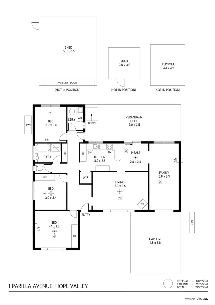 Floorplan of Homely house listing, 1 Parilla Avenue, Hope Valley SA 5090