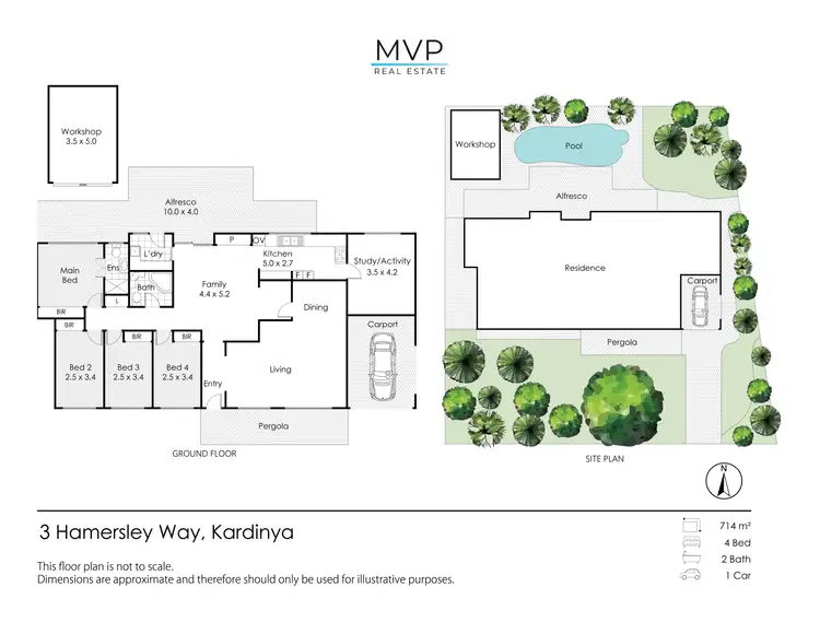 Floorplan of Homely house listing, 3 Hamersley Way, Kardinya WA 6163