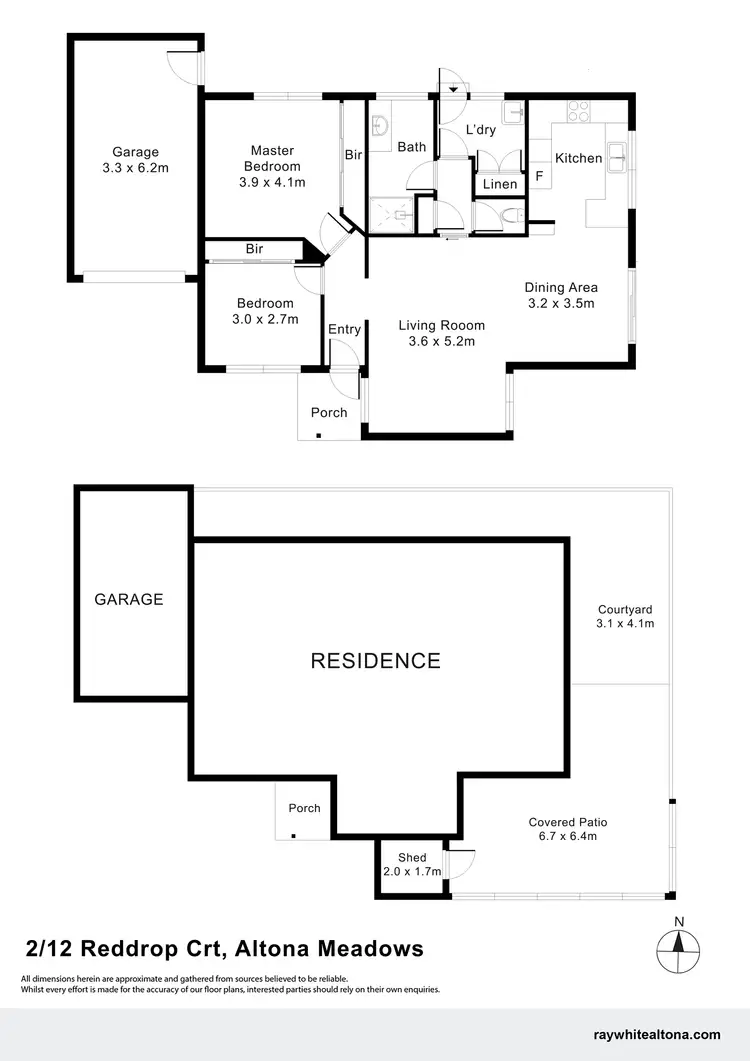 Floorplan of Homely unit listing, 2/12 Reddrop Court, Altona Meadows VIC 3028