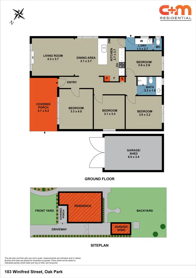 Floorplan of Homely house listing, 103 Winifred Street, Oak Park VIC 3046