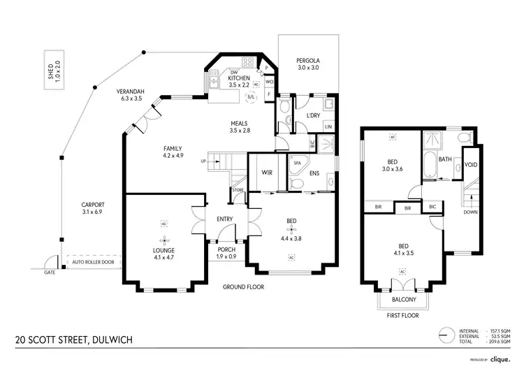 Floorplan of Homely house listing, 20 Scott Street, Dulwich SA 5065
