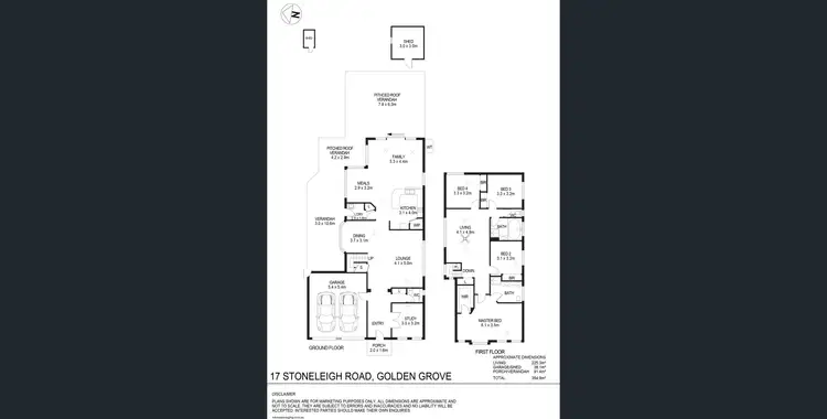 Floorplan of Homely house listing, 17 Stoneleigh Road, Golden Grove SA 5125