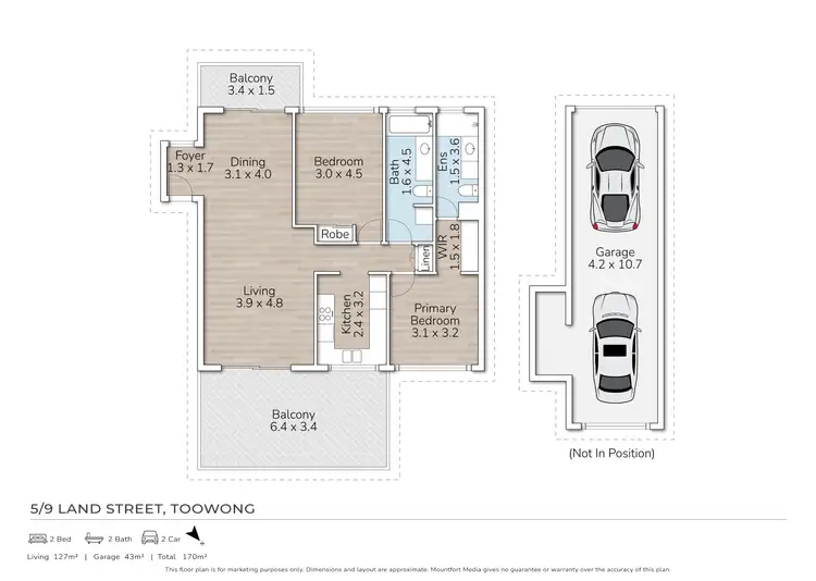 Floorplan of Homely apartment listing, 5/9 Land Street, Toowong QLD 4066
