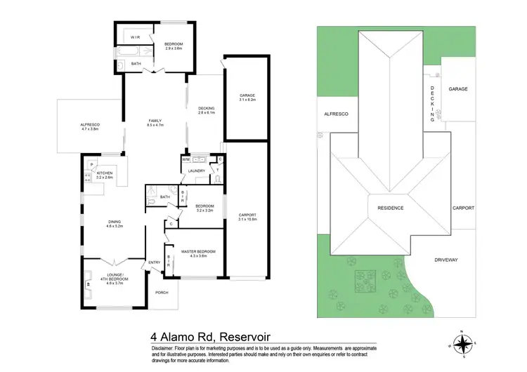 Floorplan of Homely house listing, 4 Alamo Road, Reservoir VIC 3073