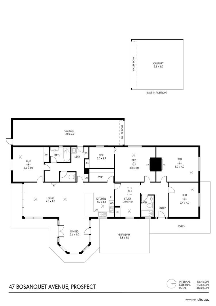 Floorplan of Homely house listing, 47 Bosanquet Avenue, Prospect SA 5082