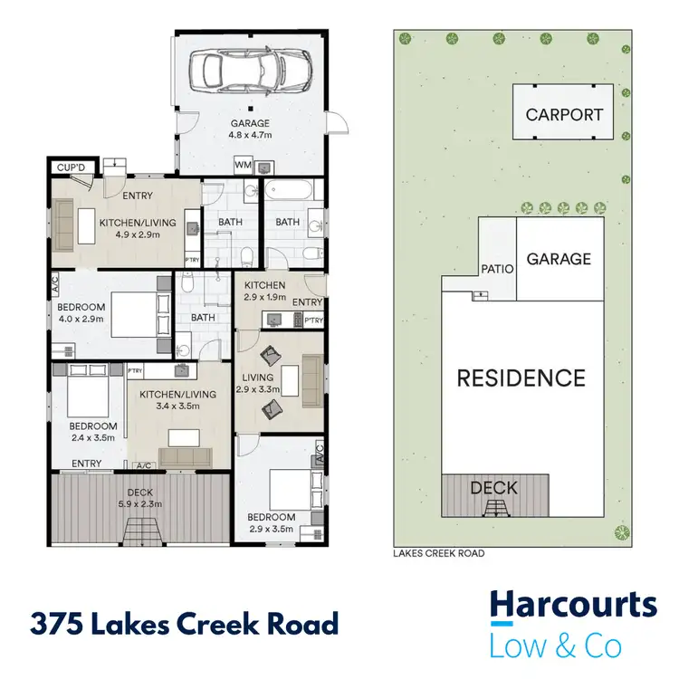 Floorplan of Homely block of units listing, 375 Lakes Creek Road, Koongal QLD 4701